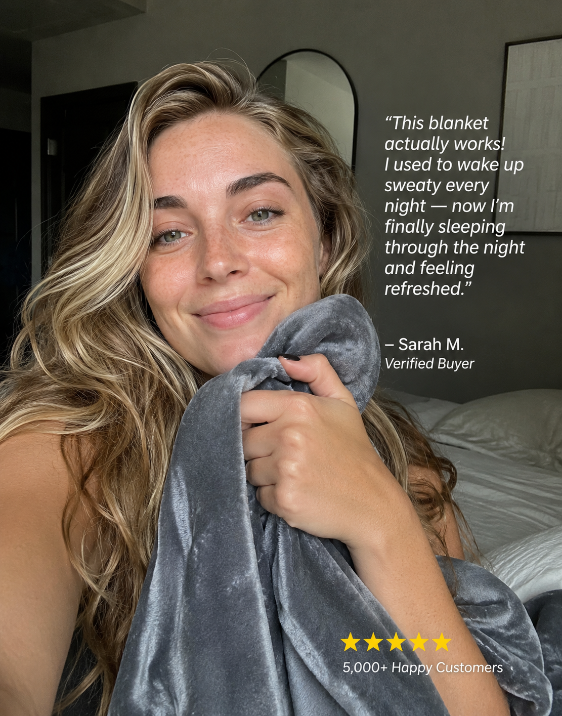 RELIVA™ CoolFlow™ Cooling Blanket — Stay Cool All Night, Wake Up Dry