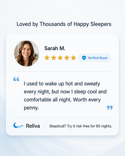 RELIVA™ CoolFlow™ Cooling Blanket — Stay Cool All Night, Wake Up Dry