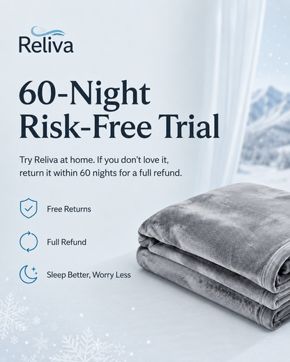 RELIVA™ CoolFlow™ Cooling Blanket — Stay Cool All Night, Wake Up Dry