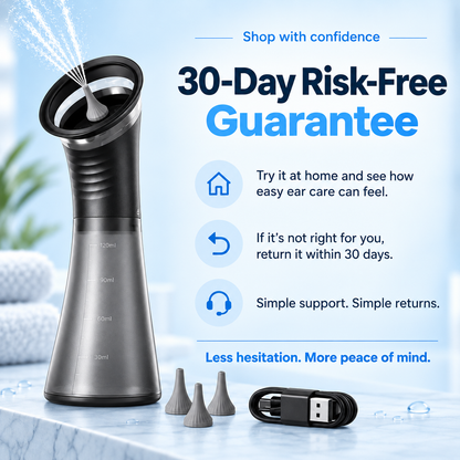 Reliva™ Professional Ear Cleaner – 4 Pressure Modes, 3 Nozzles