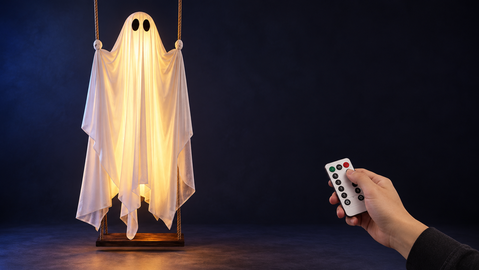 RELIVA glowing swing ghost with wireless remote control